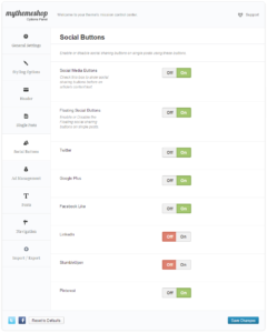 Clock Social Settings