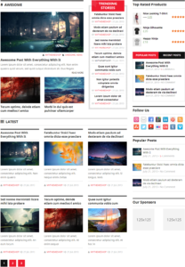 Homepage layout 5